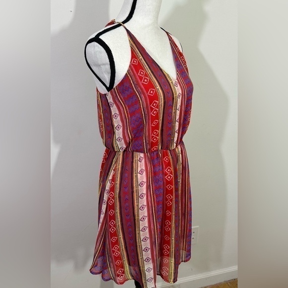 Lush sz lg  sundress in a junior sz  multi colors  spaghetti straps Lined - Picture 6 of 11